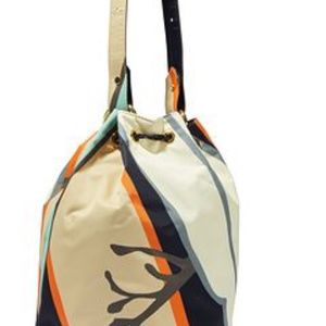 New Diane Von Furstenberg bag DVF Stassi reversible printed shell bucket bag